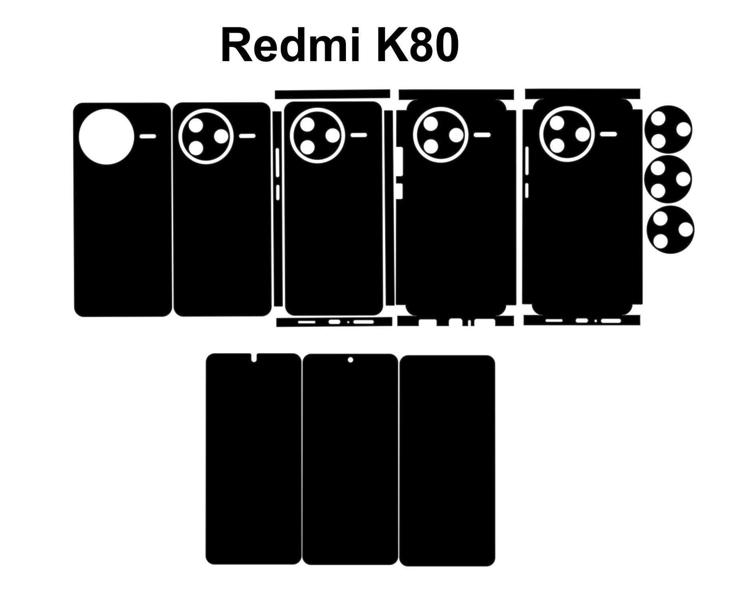 Xiaomi Redmi K80,K80 Pro Cut Templates: DIY Accessories (Digital Files)