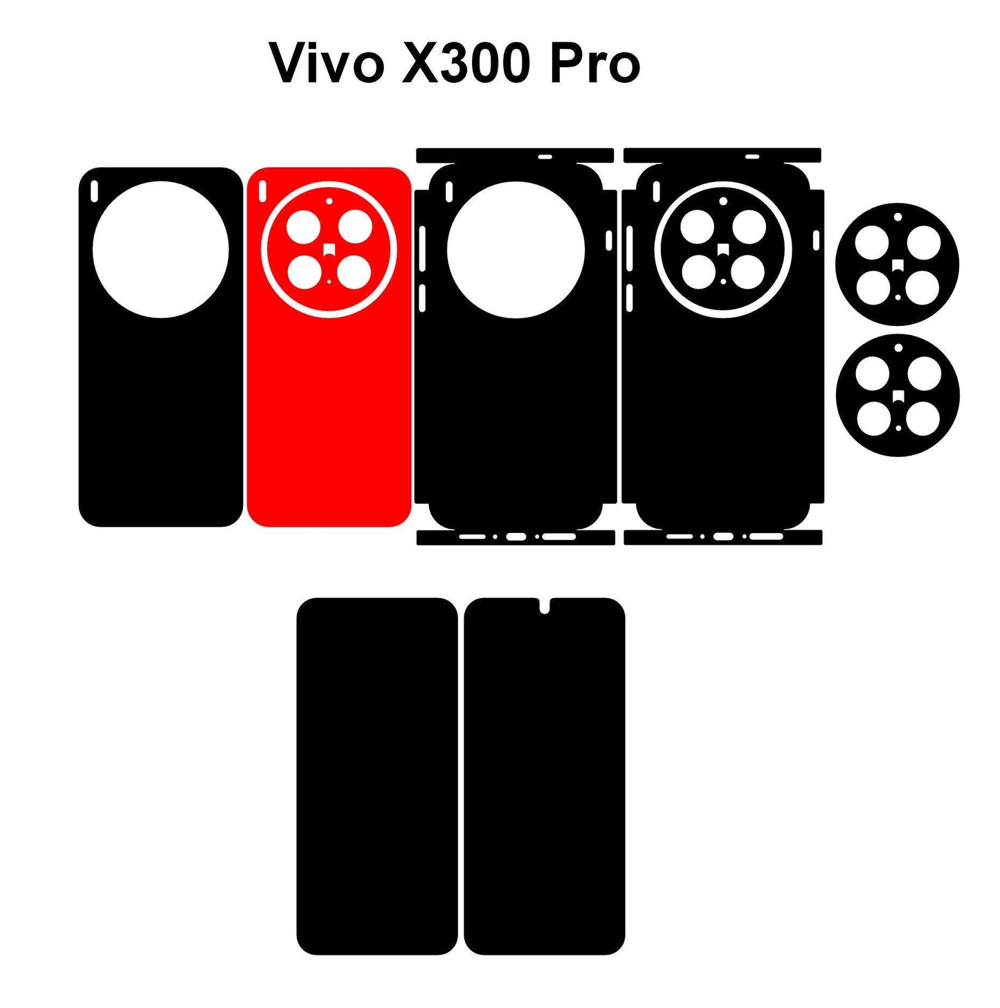 Vivo X300 Pro & X300 Skin Template Cut Files Svg Dxf Png