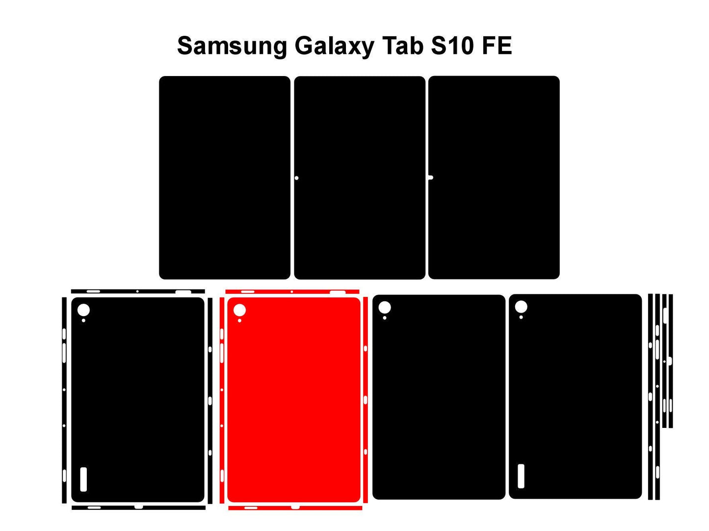 Galaxy Tab S10 FE Skin SVG Cut Files: Tablet Vector Decal (Digital Download