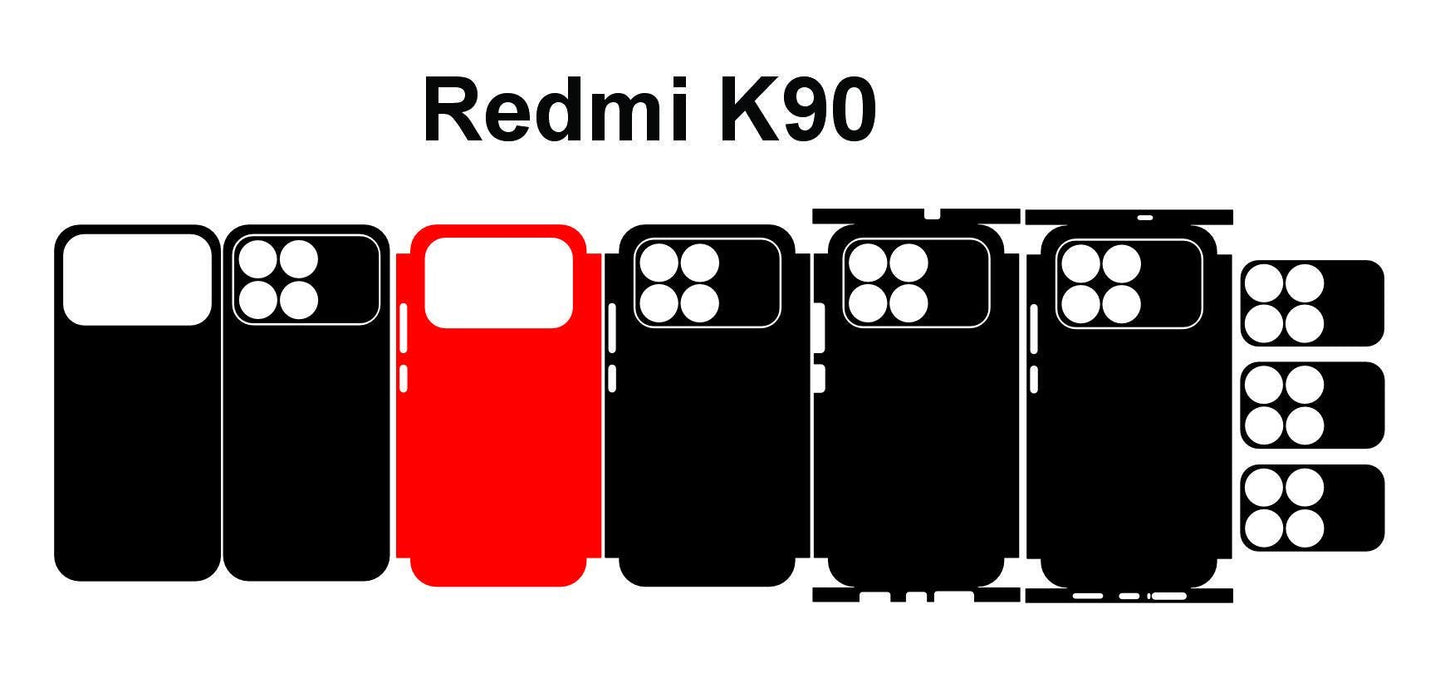 Xiaomi Redmi K90 Pro Max & K90 Skin Vector Template Cut Files Svg Dxf Png