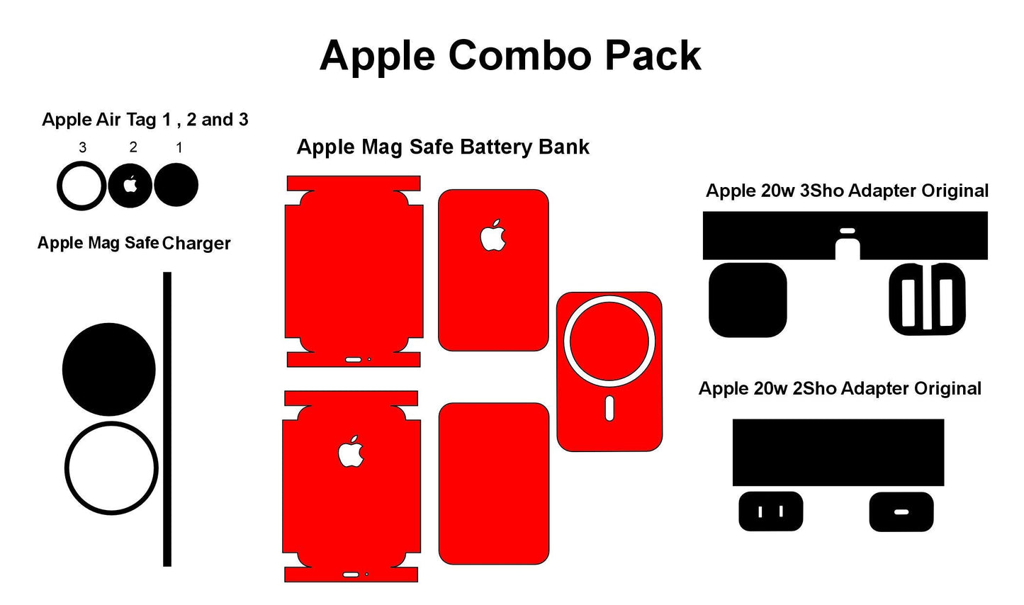MagSafe Battery Pack Skin Cut Files: Wireless Charger & AirTag Decals (Digital Download)