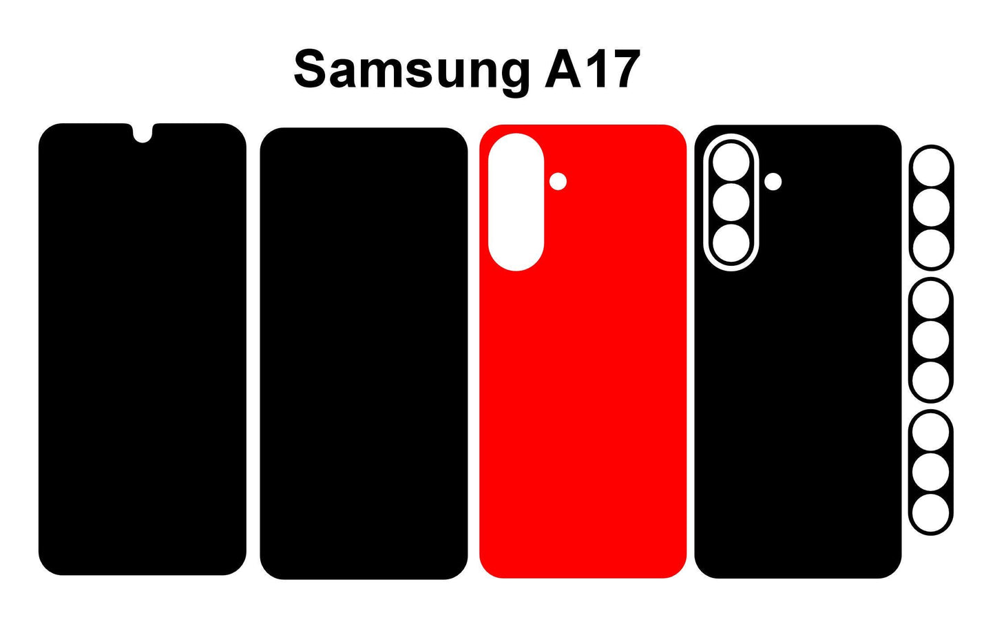 Samsung Galaxy A17 5G Skin Template Vector Cut Files SVG DXF Instant Digital Download