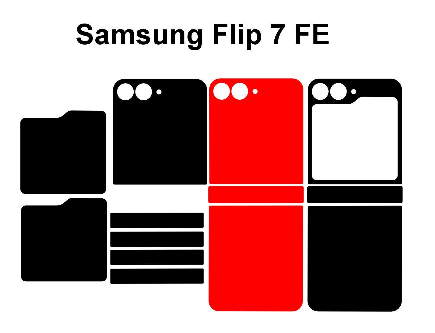 Galaxy Z Flip 7 FE SVG Cut File: Phone Case Template (Digital Download