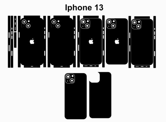 iPhone 13 Skin Vector Files: Customizable Phone Decal (Digital Download)