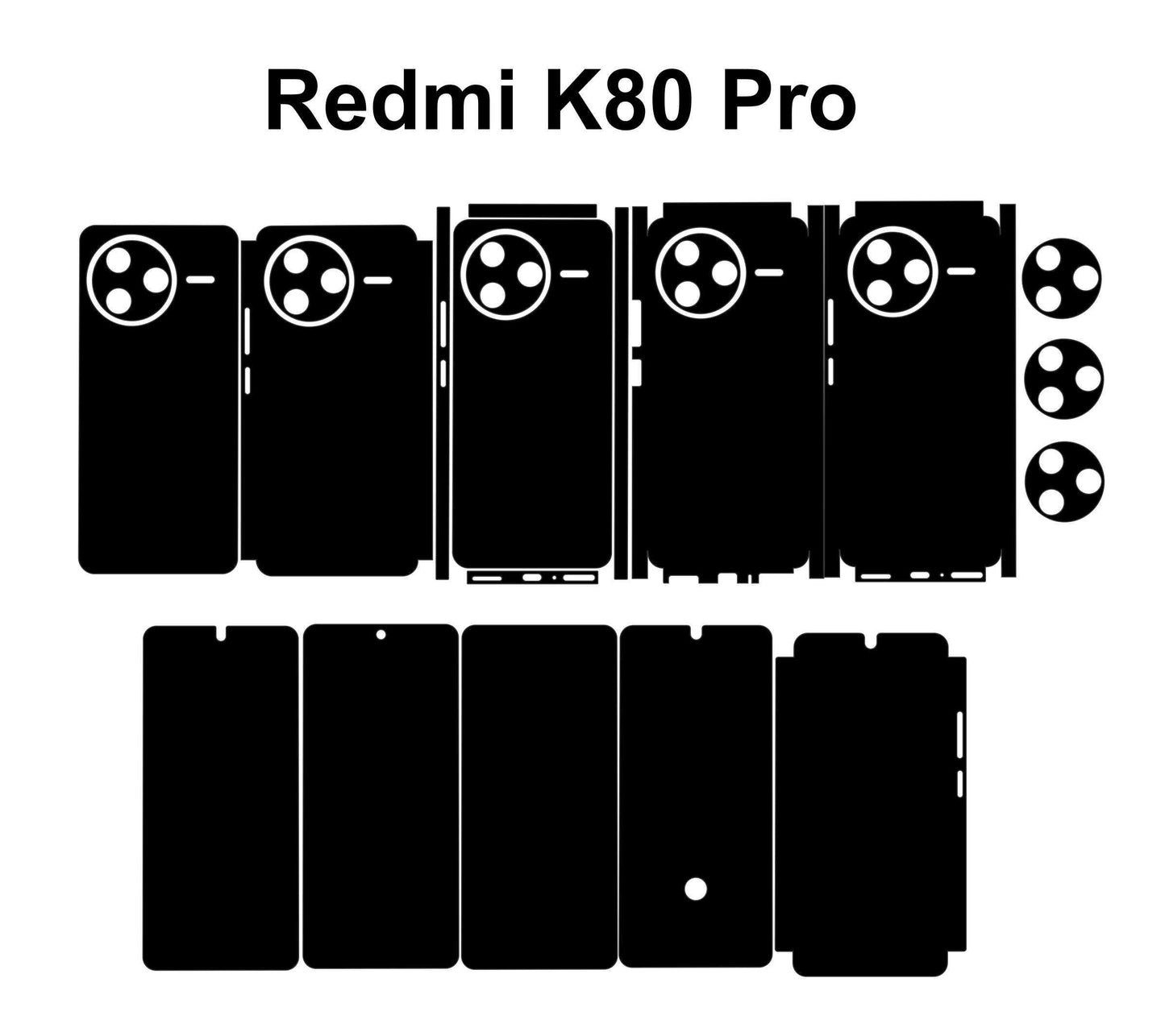 Xiaomi Redmi K80,K80 Pro Cut Templates: DIY Accessories (Digital Files)