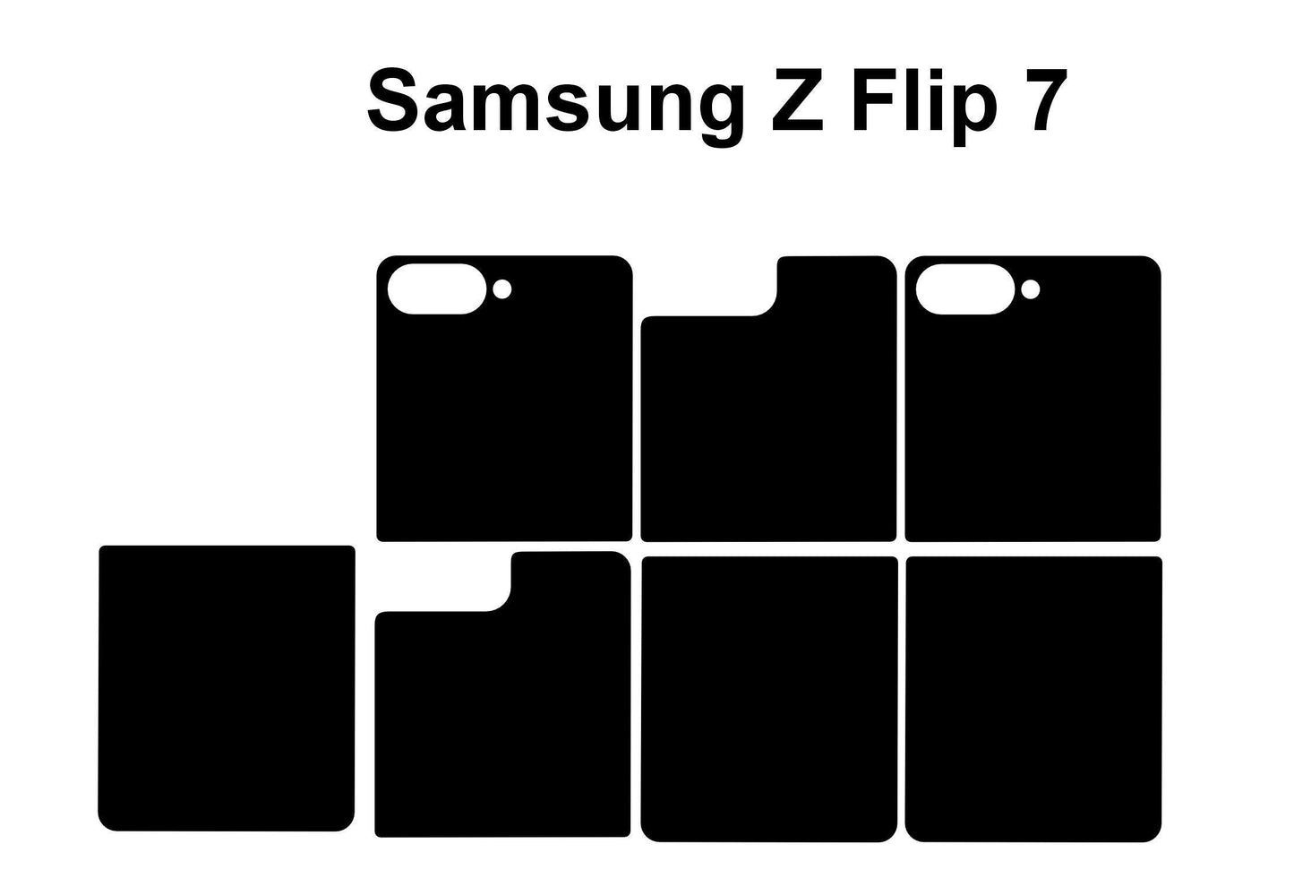 Galaxy Z Flip 7 SVG Cut Files: Phone Case Template, DIY Decal (Instant Download)