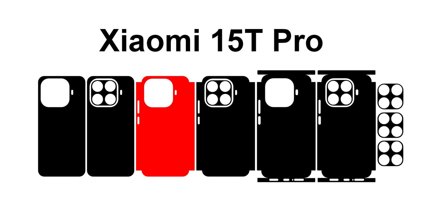Xiaomi 15t Pro & 15t Skin Vector Template Cut Files Svg Dxf Png