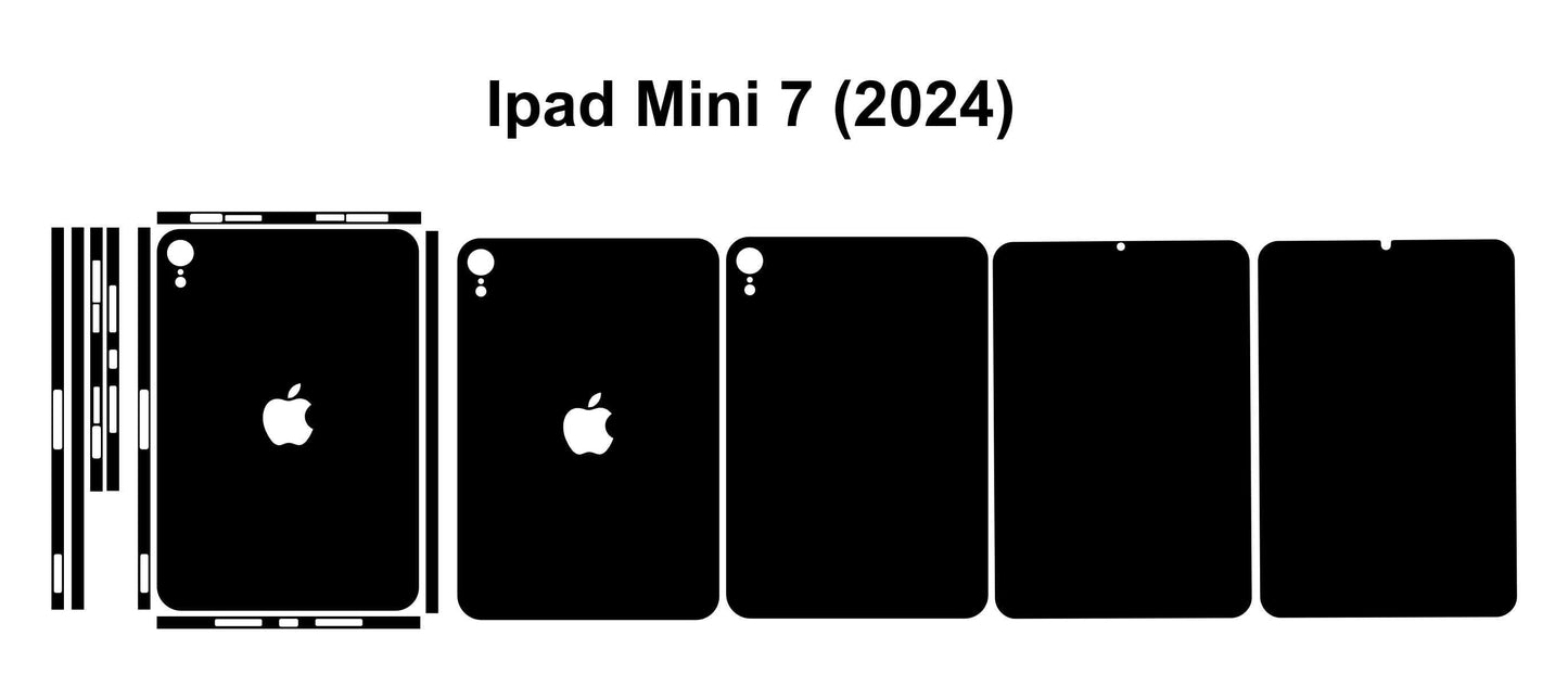 iPad Mini 7 Vector Cut Files: 2024 SVG DXF Templates (Digital Download