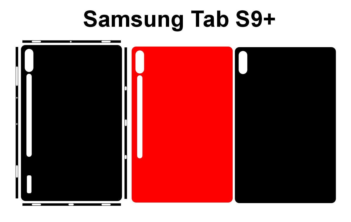 Galaxy Tab S9+ Skin Template: SVG, DXF, Vector Cut Files (Digital Download)