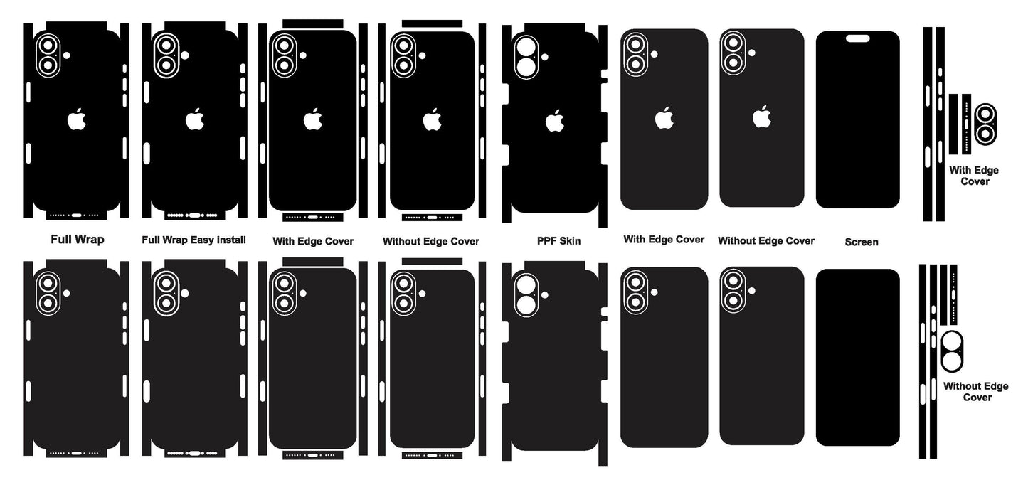 iPhone 16 Plus Skin Vector Files: Customizable Phone Decal (Digital Download)