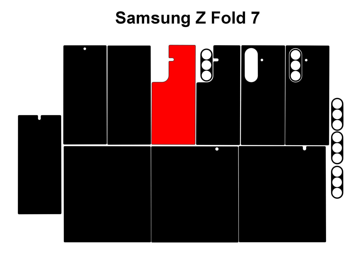 Galaxy Z Fold 7 Phone Case Template: DIY Decal Skin Design (Digital Download)