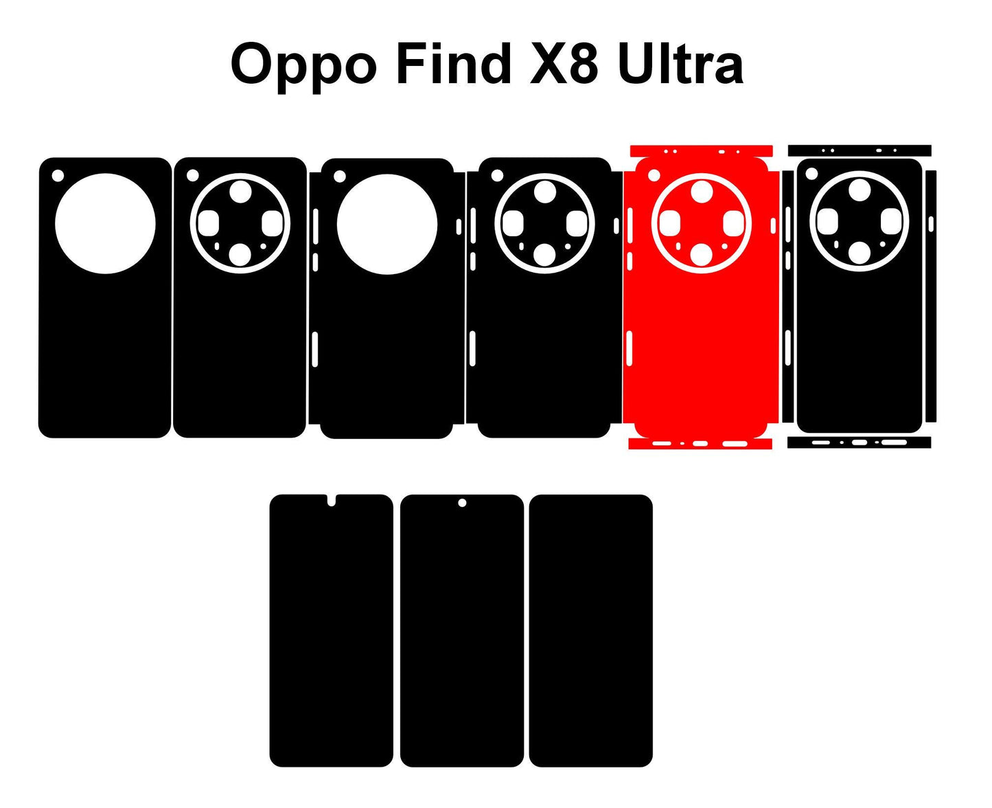 Oppo Find X8 Ultra Case Template SVG DXF PNG Cut Files (Digital Download)