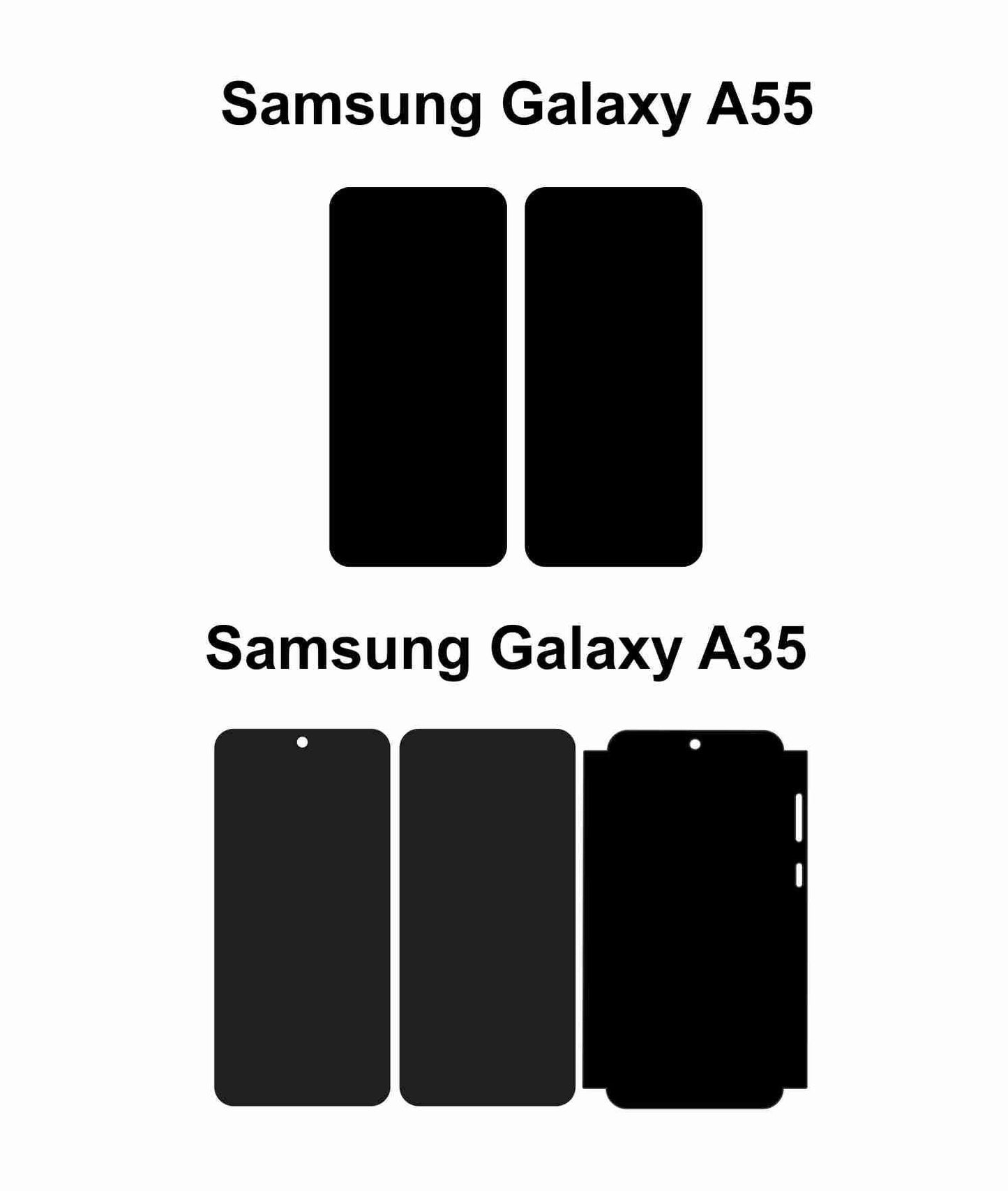 Samsung Galaxy A35 & A55 Skin Template Custom Phone Decals