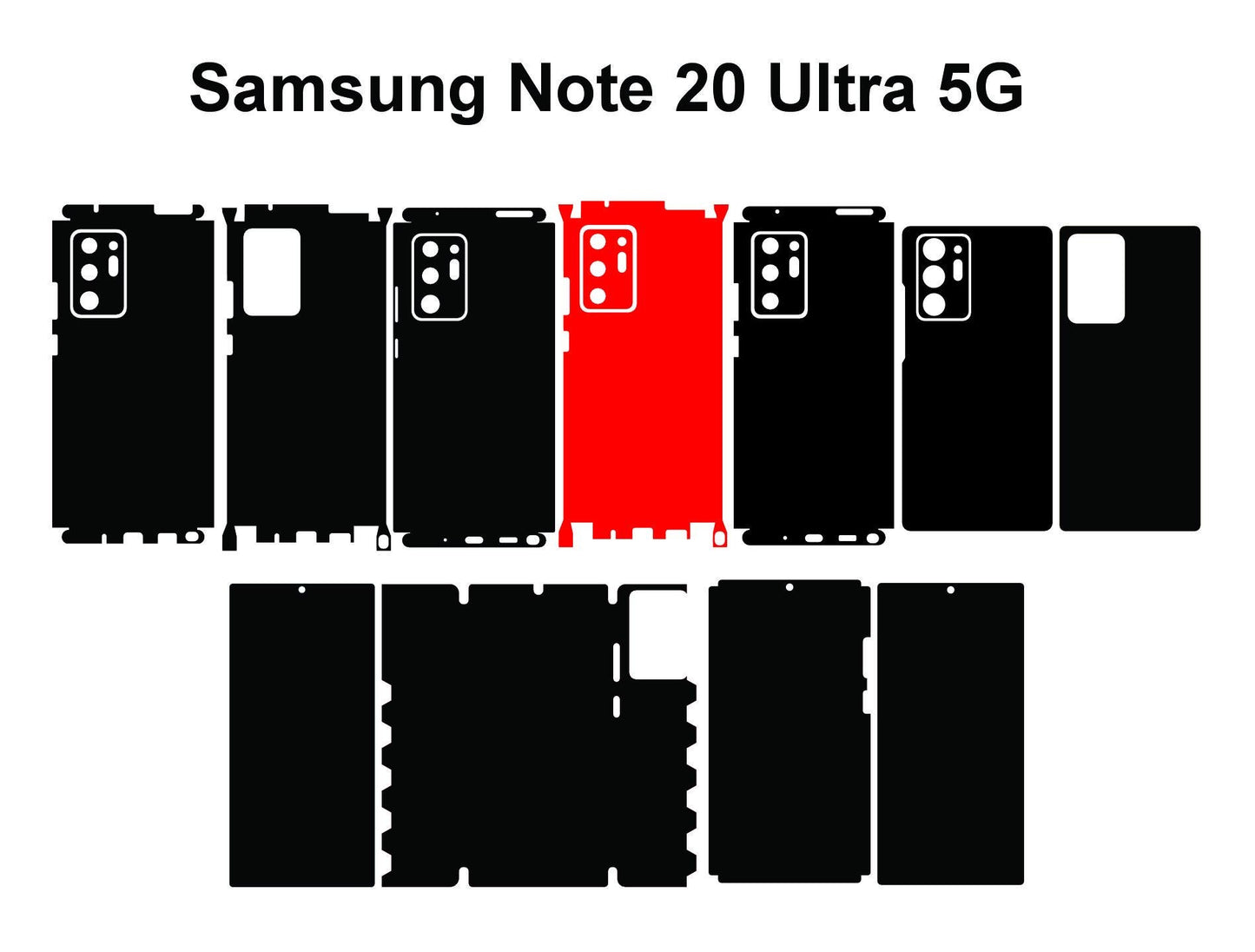 Samsung Galaxy Note 20 Ultra 5g Skin Vector Template Cut Files Svg Dxf Png