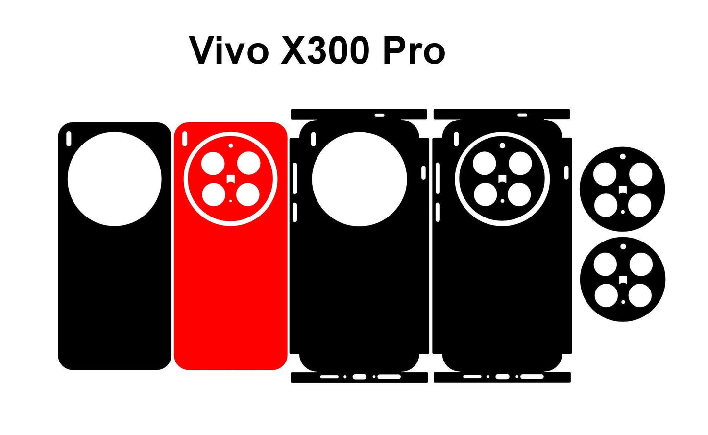 Vivo X300 Pro & X300 Skin Template Cut Files Svg Dxf Png