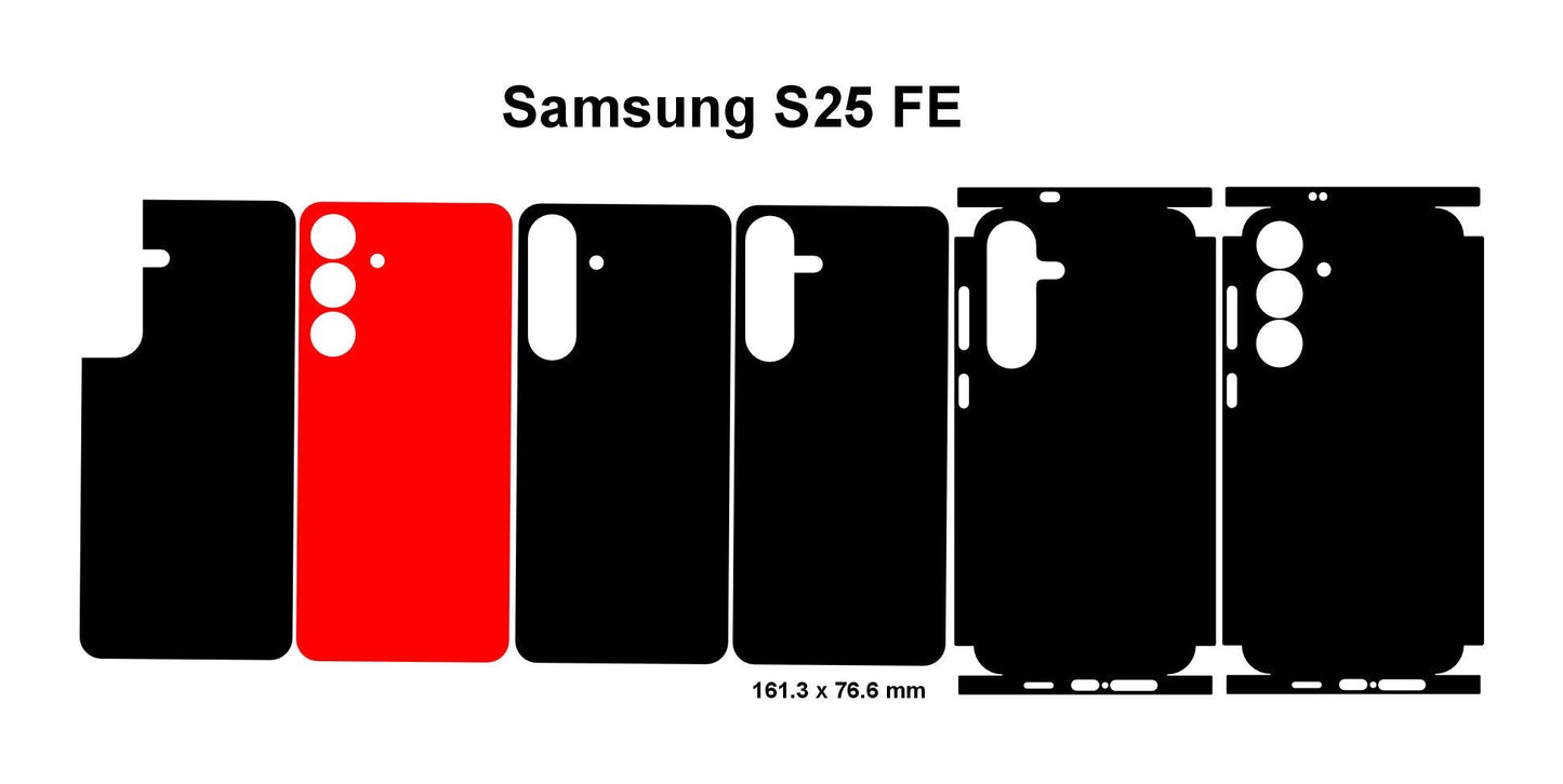 Samsung Galaxy S25 FE Skin Vector Template Cut Files Svg DxF Png Instant Digital