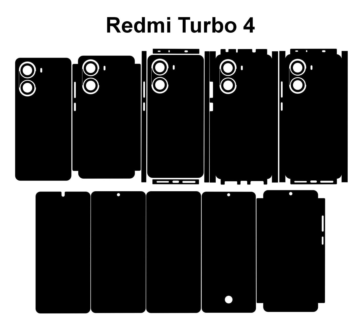 Xiaomi Redmi Turbo 4 pro & 4 Skin Vector Cut Files (SVG DXF PNG)