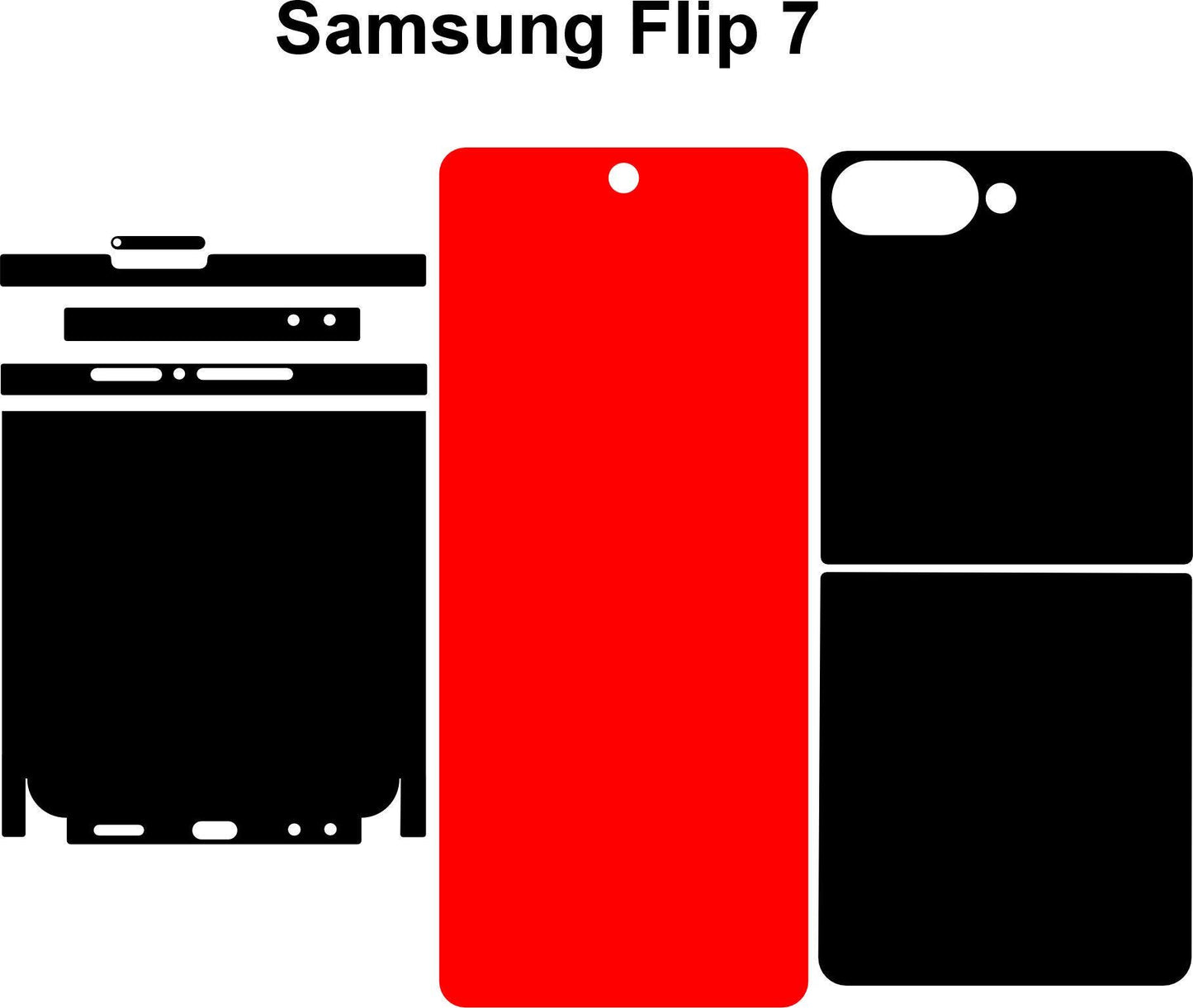 Galaxy Z Flip 7 SVG Cut Files: Phone Case Template, DIY Decal (Instant Download)