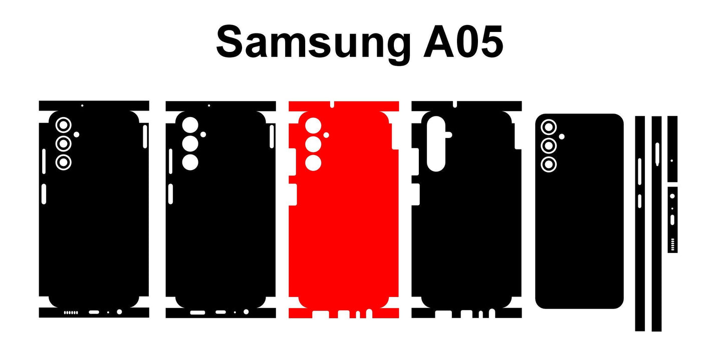 Samsung Galaxy A05 A05s SVG Cut Files: Phone Case Template (Digital Download