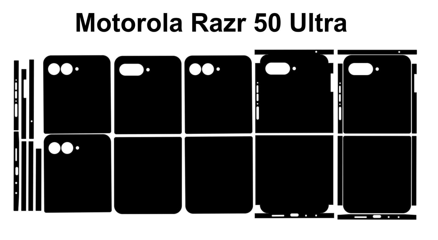Motorola Razr 50 Ultra Skin Vector Template: Phone Decal Design (SVG Cut Files)