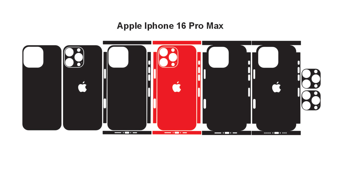 Iphone 16 Pro Max Skin Vector Template Cut Files Svg Dxf Png