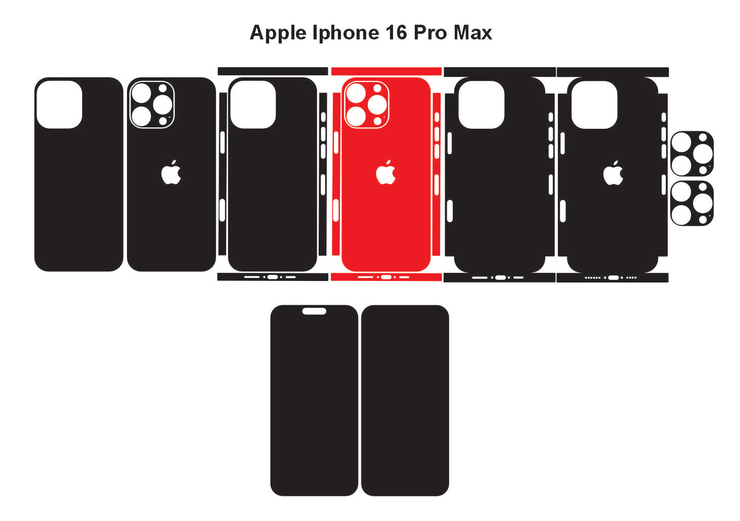Iphone 16 Pro Max Skin Vector Template Cut Files Svg Dxf Png