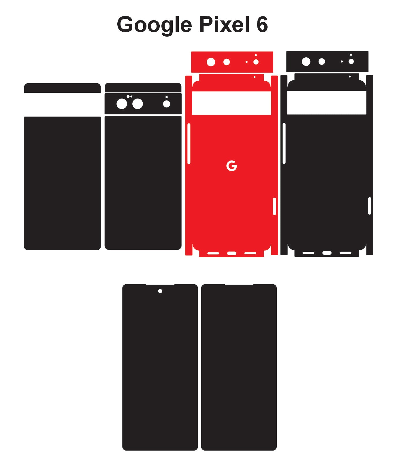 Google Pixel 7 & 6 Skin Vector Template Cut Files Svg Dxf