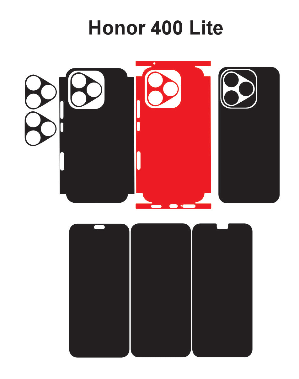 Honor 400 & 400 Lite Skin Vector Template Cut Files Svg Dxf Eps