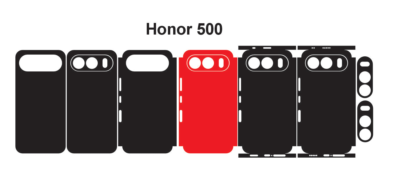 Honor 500 Pro & 500 Skin Vector Template Cut Files Svg Dxf Eps
