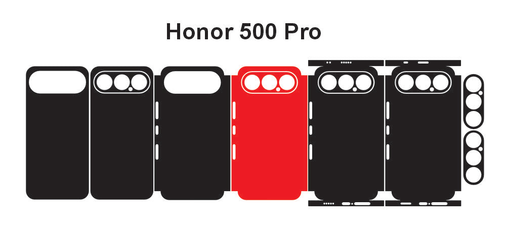 Honor 500 Pro & 500 Skin Vector Template Cut Files Svg Dxf Eps