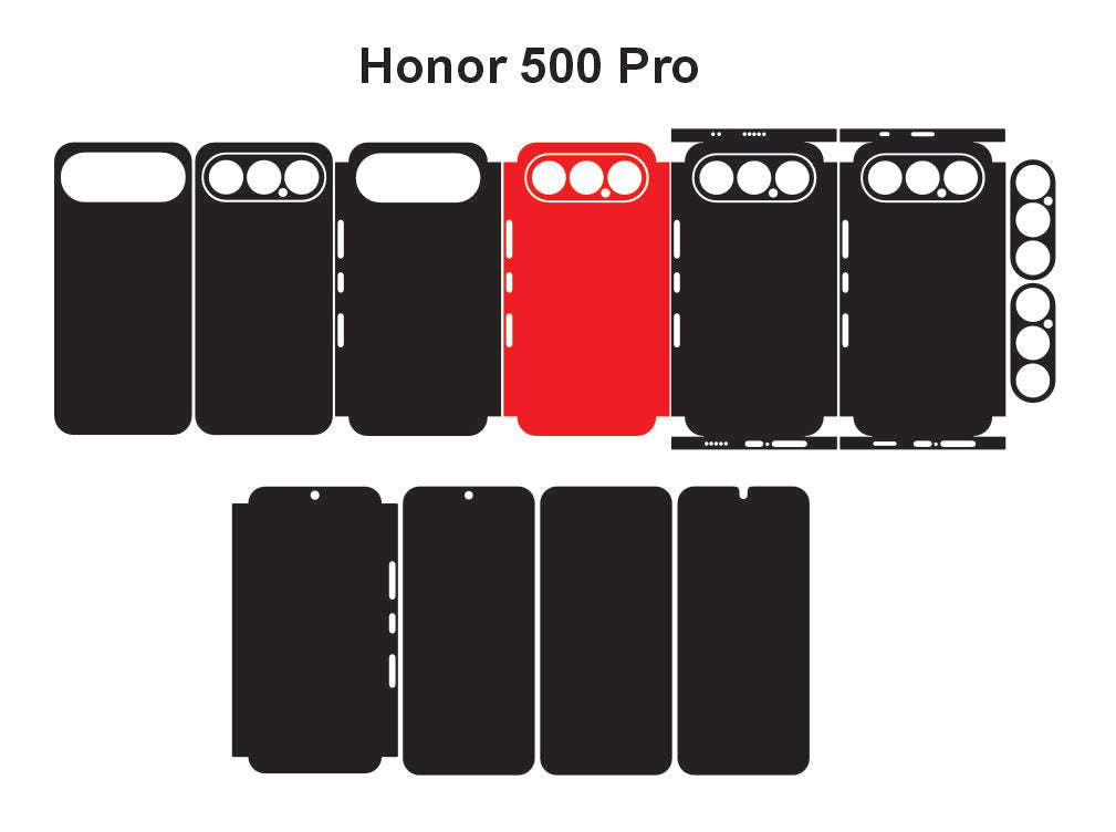 Honor 500 Pro & 500 Skin Vector Template Cut Files Svg Dxf Eps