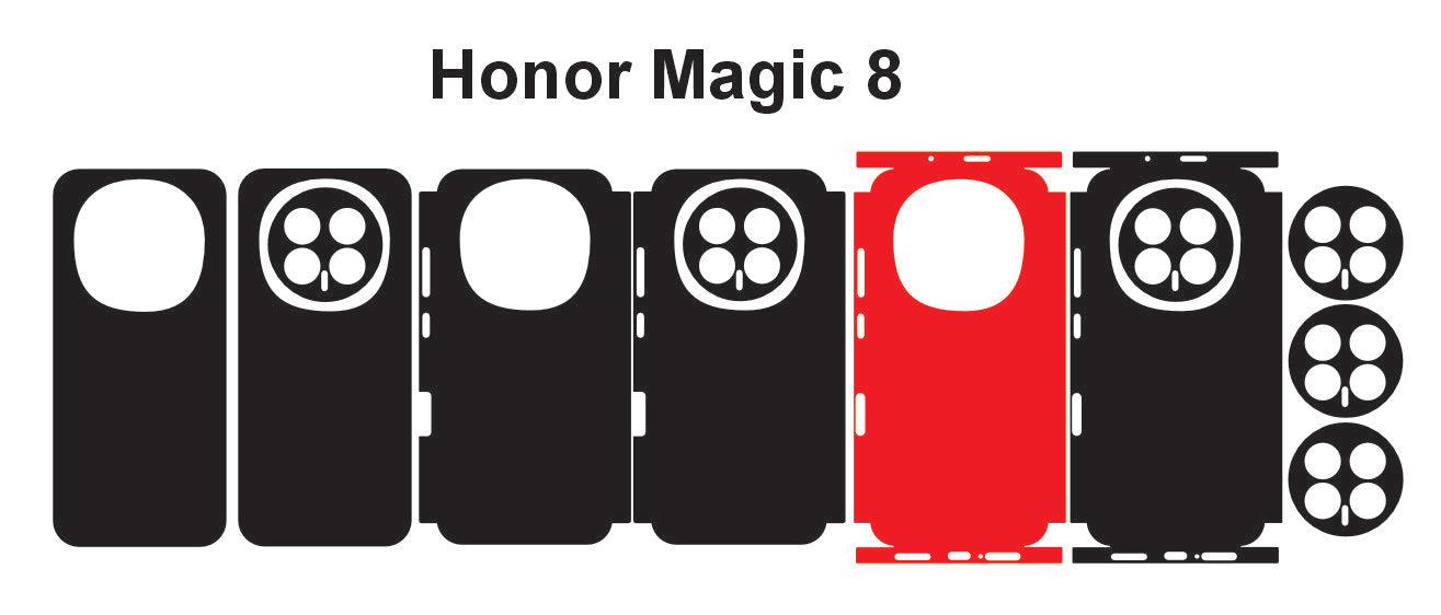 Honor Magic 8 Pro & 8 Skin Vector Template Cut Files Svg Dxf