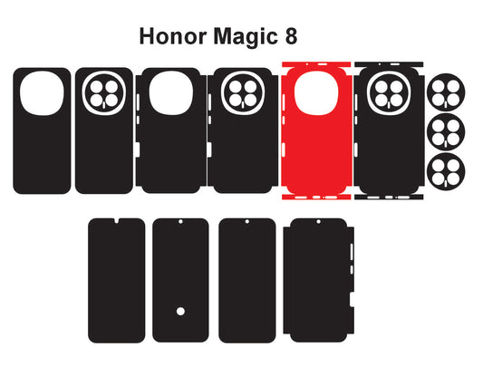 Honor Magic 8 Pro & 8 Skin Vector Template Cut Files Svg Dxf