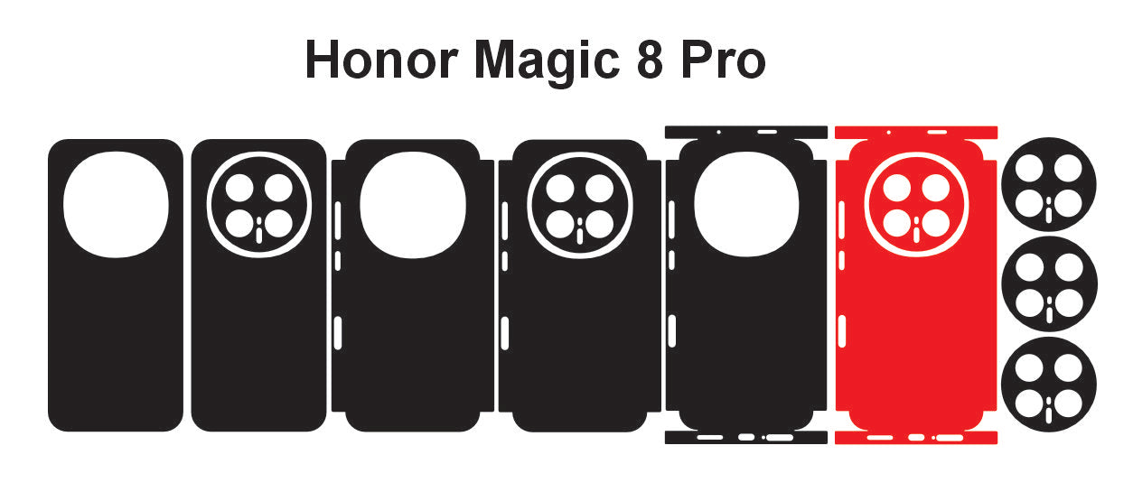 Honor Magic 8 Pro & 8 Skin Vector Template Cut Files Svg Dxf