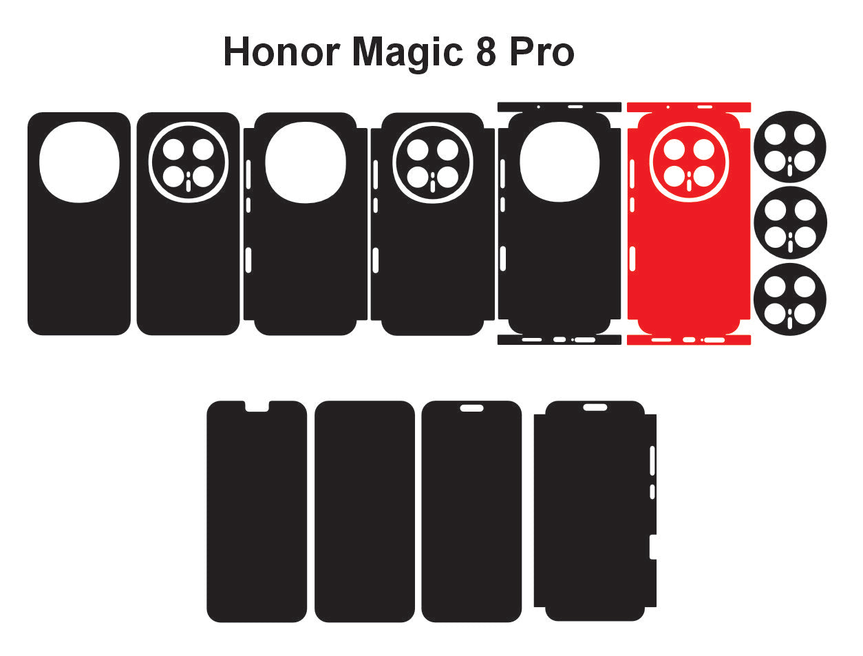 Honor Magic 8 Pro & 8 Skin Vector Template Cut Files Svg Dxf