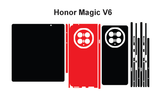 Honor Magic V6 Skin Vector Template Cut Files (SVG, DXF, PNG)