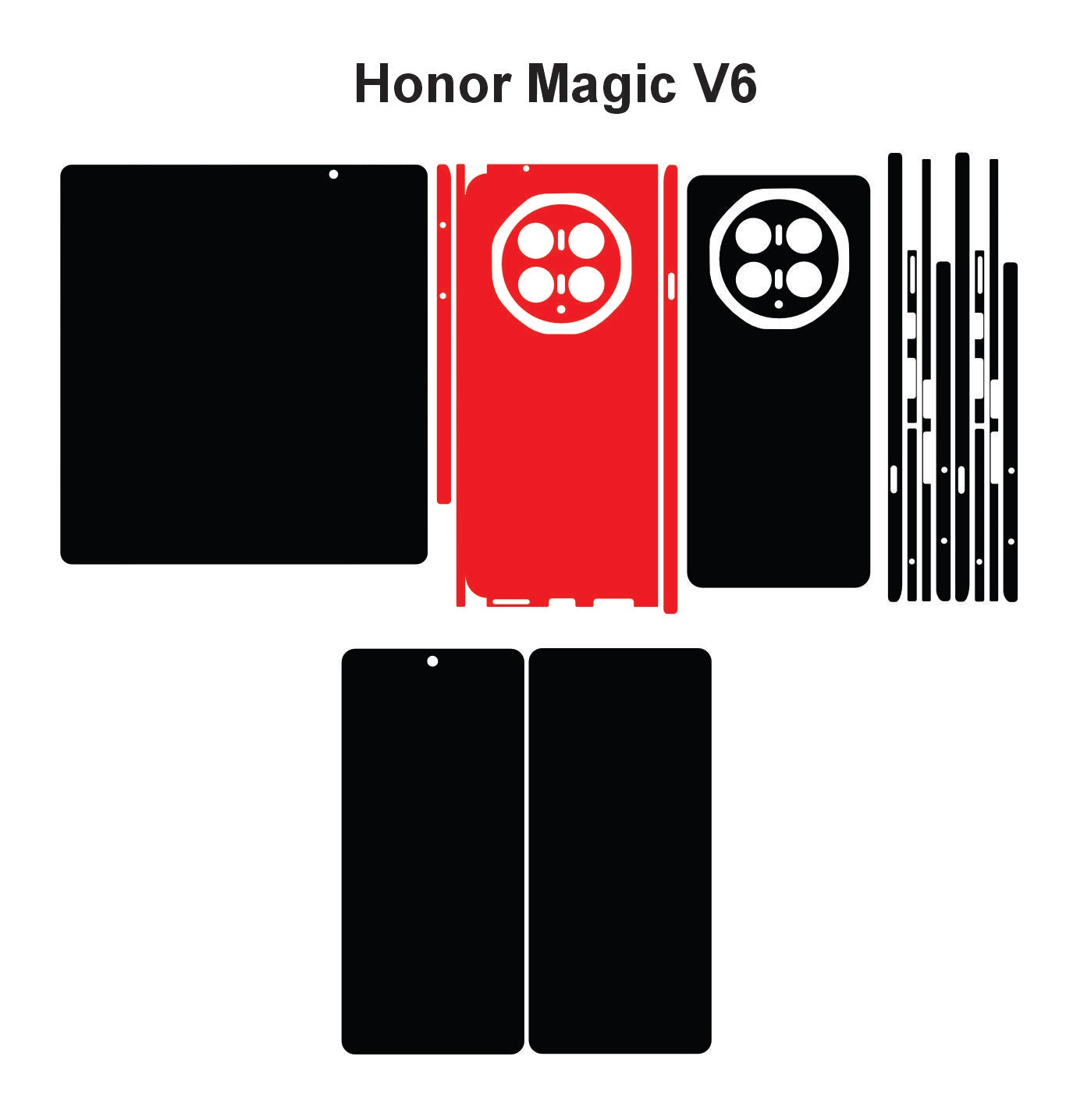 Honor Magic V6 Skin Vector Template Cut Files (SVG, DXF, PNG)