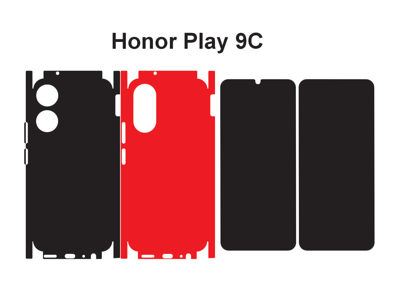 Honor X9c Smart & Play 9c Skin Vector Template Cut files Svg Dxf