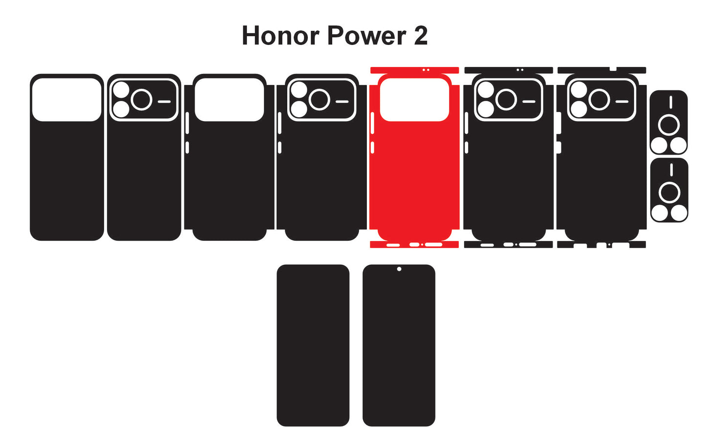 Honor Power & Power 2 Skin Vector Template Cut Files Svg Dxf Png