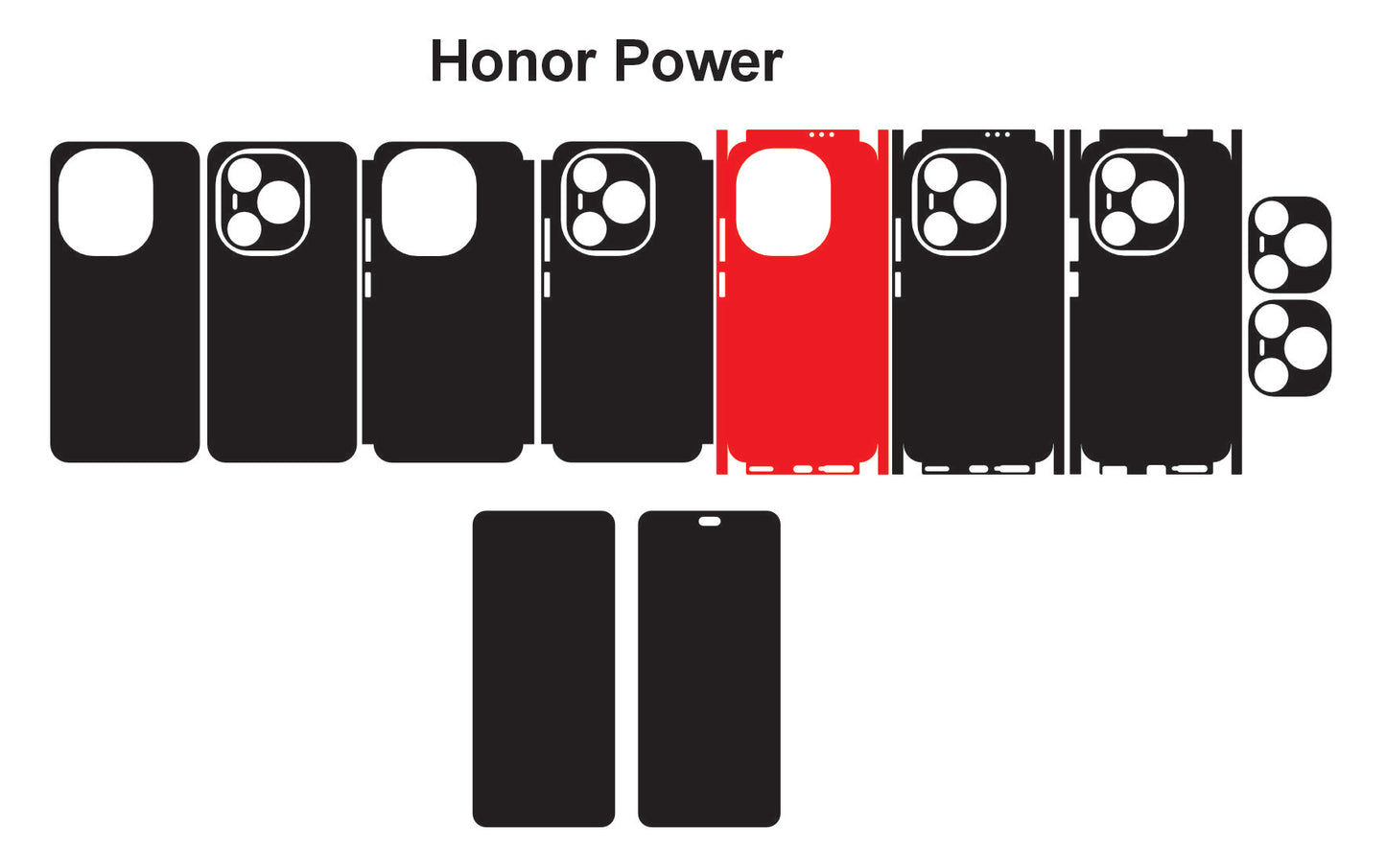 Honor Power & Power 2 Skin Vector Template Cut Files Svg Dxf Png