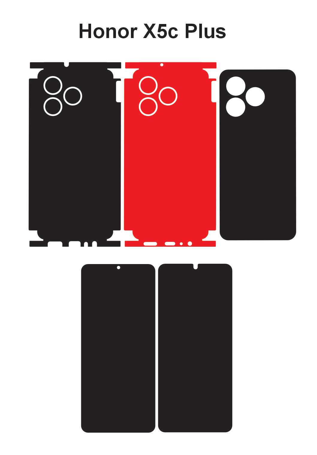 Honor X5c & X5c Plus Skin Vector Template Cut Files Svg Dxf Cdr