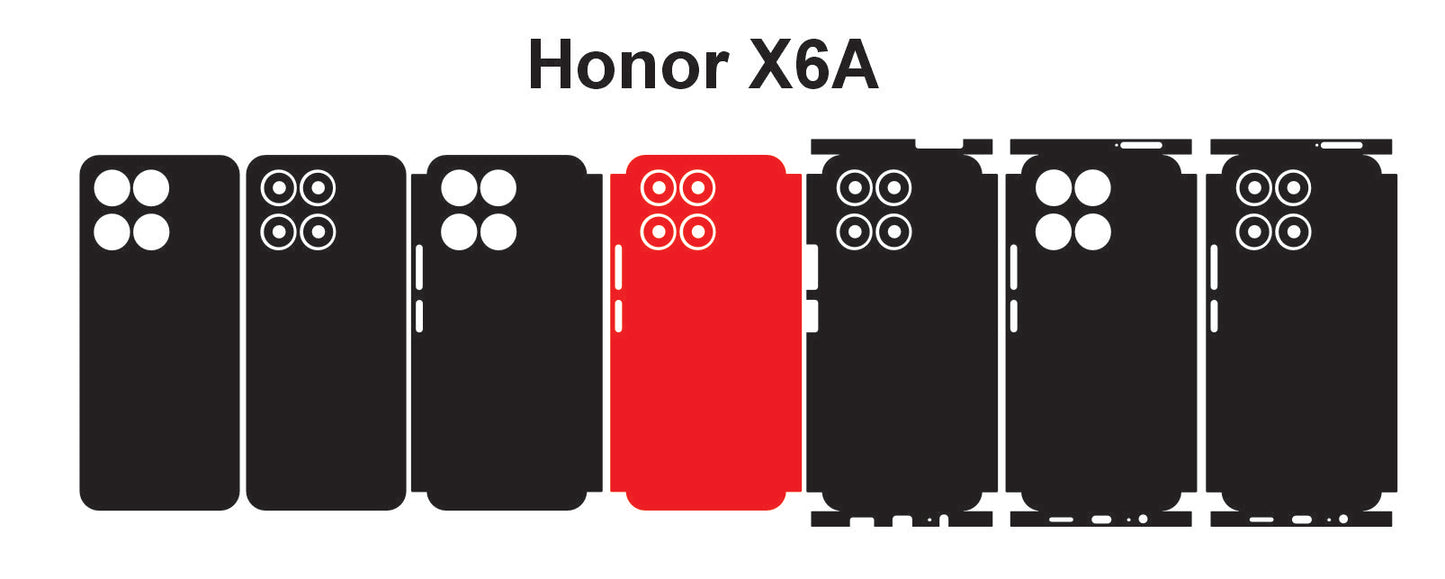 Honor X6a & X6b Plus Skin Vector Template Cut Files Svg Dxf Cdr