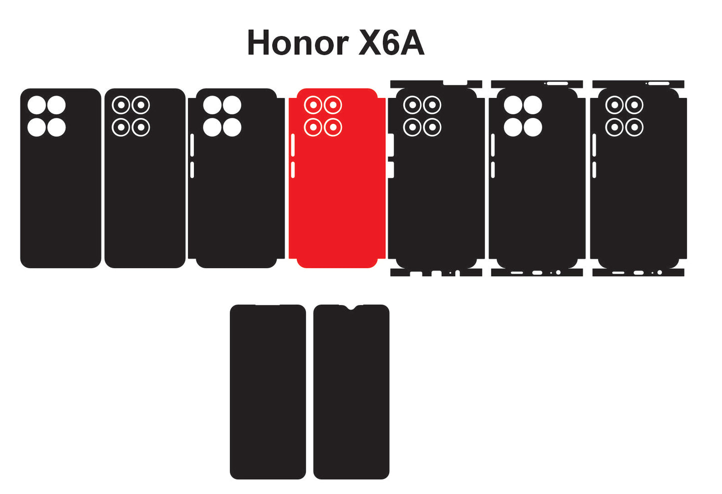Honor X6a & X6b Plus Skin Vector Template Cut Files Svg Dxf Cdr