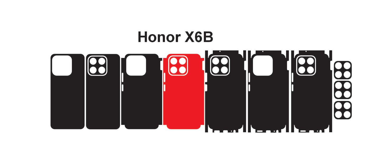 Honor X6a & X6b Plus Skin Vector Template Cut Files Svg Dxf Cdr