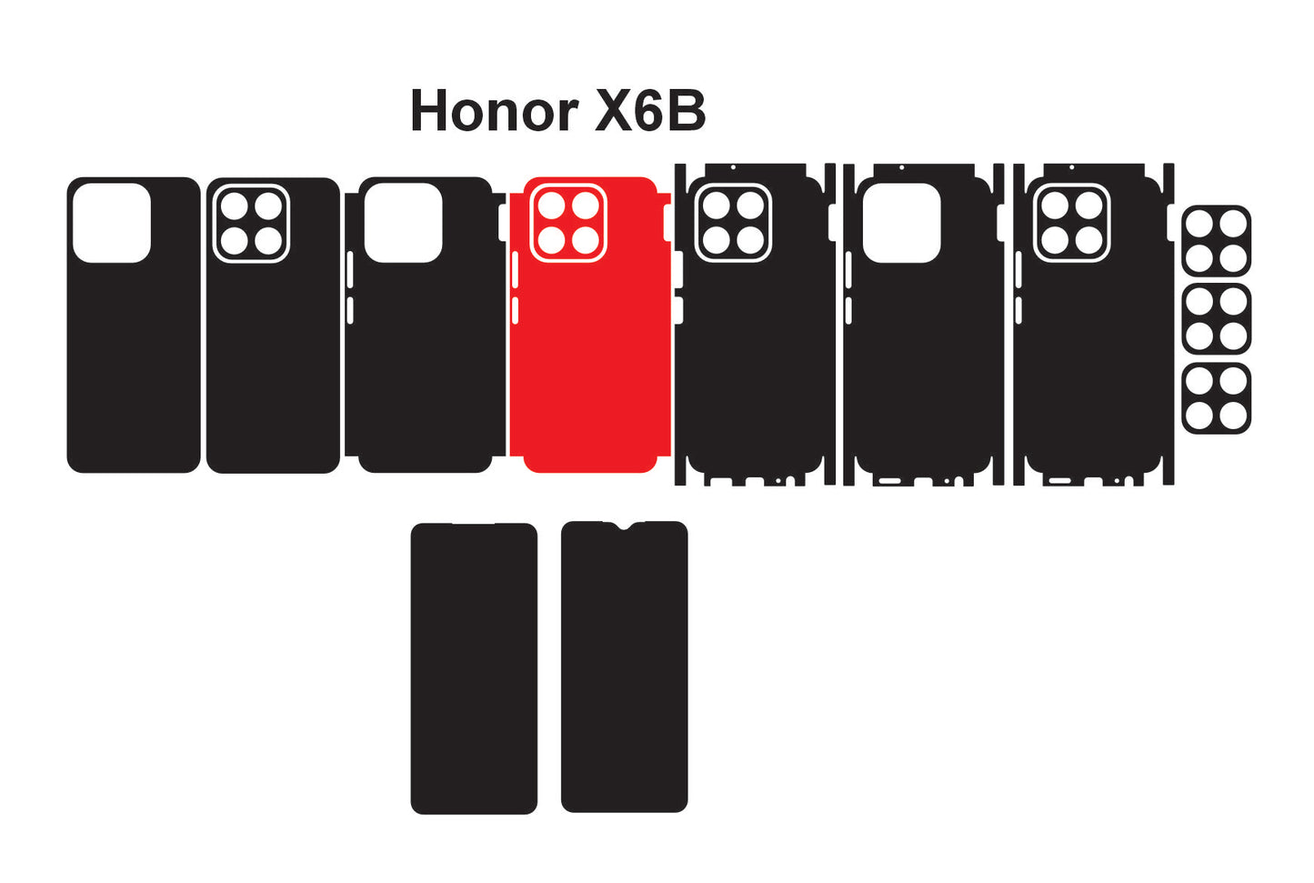Honor X6a & X6b Plus Skin Vector Template Cut Files Svg Dxf Cdr