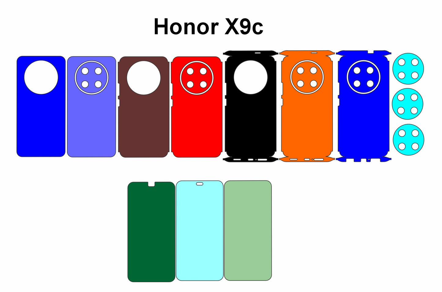 Honor X9c & X8c Skin Vector Template Cut Files Svg Dxf