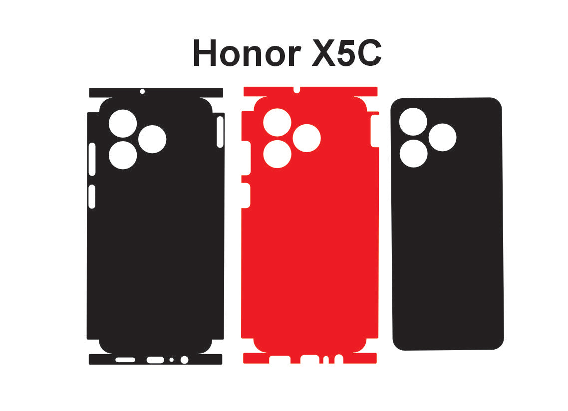 Honor X5c & X5c Plus Skin Vector Template Cut Files Svg Dxf Cdr