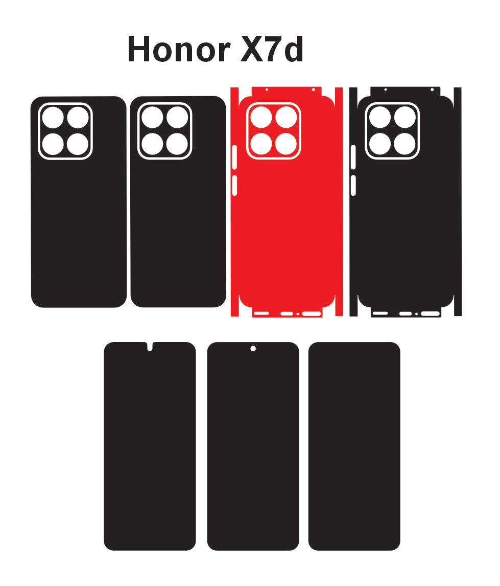 Honor x9D & x7D Skin Vector Template Cut Files Svg Dxf Eps