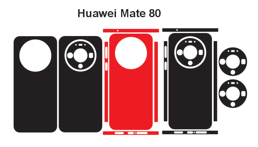 Huawei Mate 80,Pro & Rs Skin Vector Template Cut Files Svg Dxf Eps