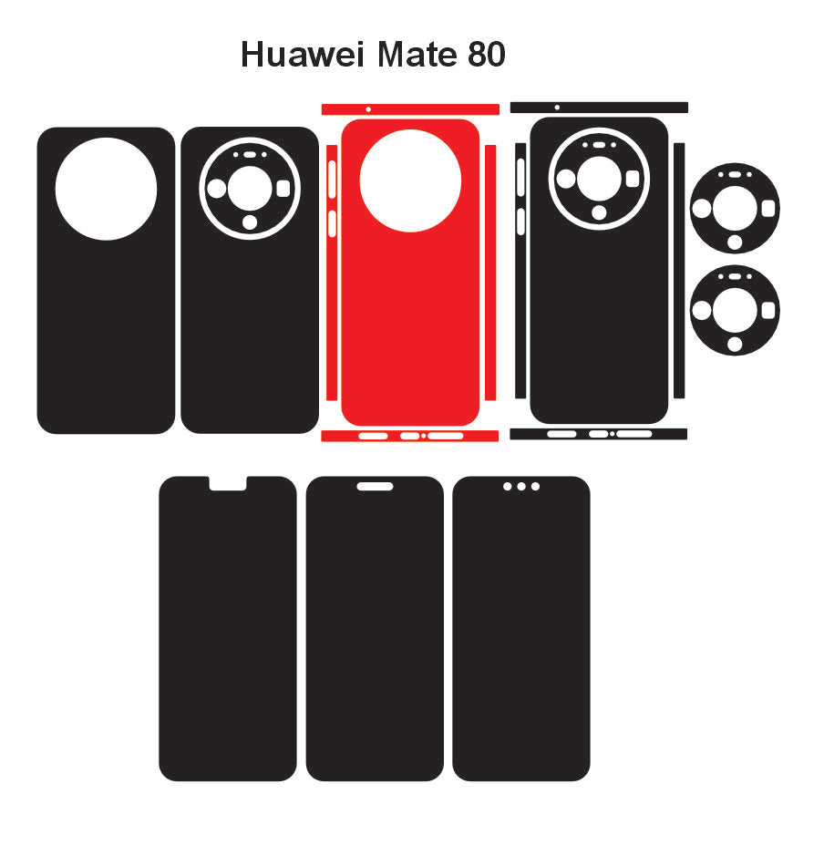 Huawei Mate 80,Pro & Rs Skin Vector Template Cut Files Svg Dxf Eps